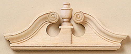 Dollhouse Miniature Single Deerfield Door Pediment 2Pk